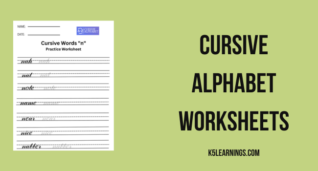Cursive Alphabet Worksheets