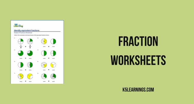 Fraction Worksheets