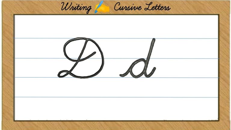 cursive d writing