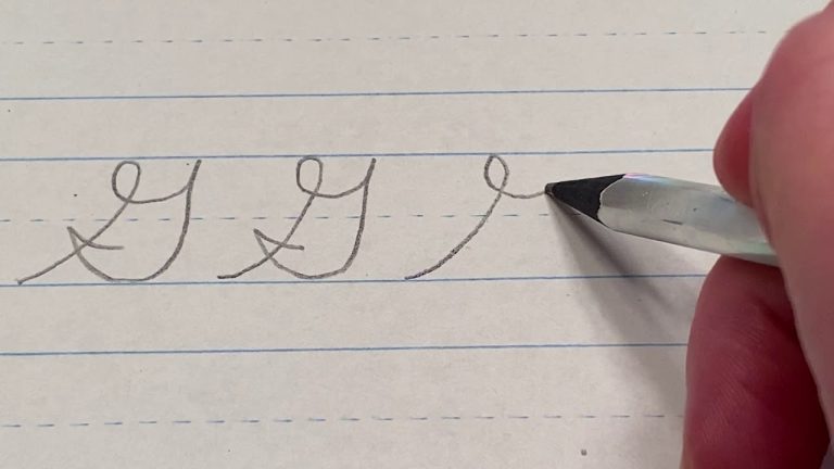 cursive g writing